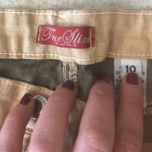 True Slim Jeans Khaki Size 10